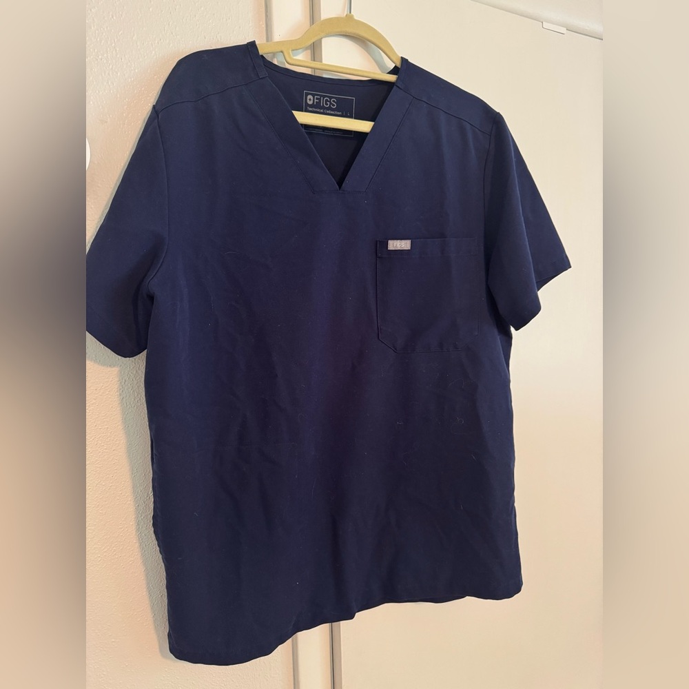 Figs Navy Men’s Large Scrub Top